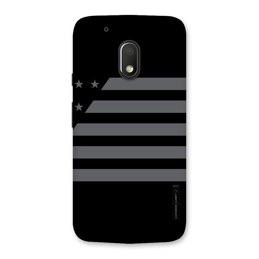 Grey Star Striped Pattern Back Case for Moto G4 Play