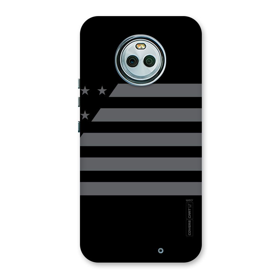Grey Star Striped Pattern Back Case for Moto X4