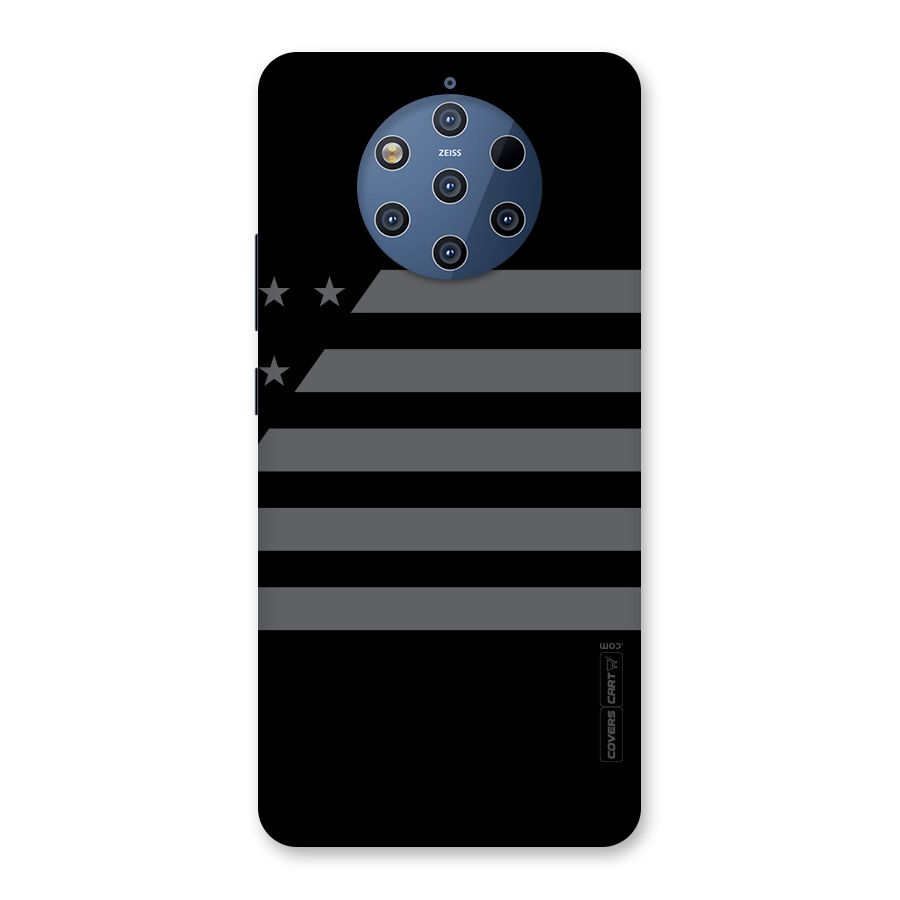 Grey Star Striped Pattern Back Case for Nokia 9 PureView