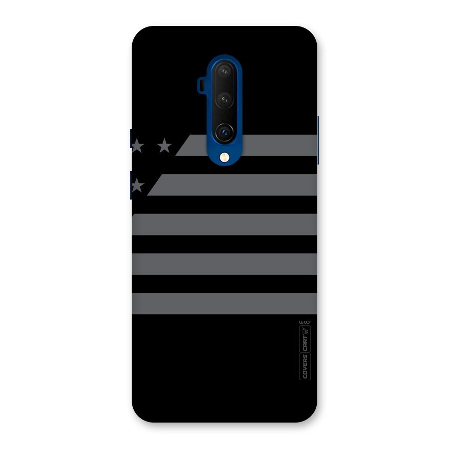 Grey Star Striped Pattern Back Case for OnePlus 7T Pro