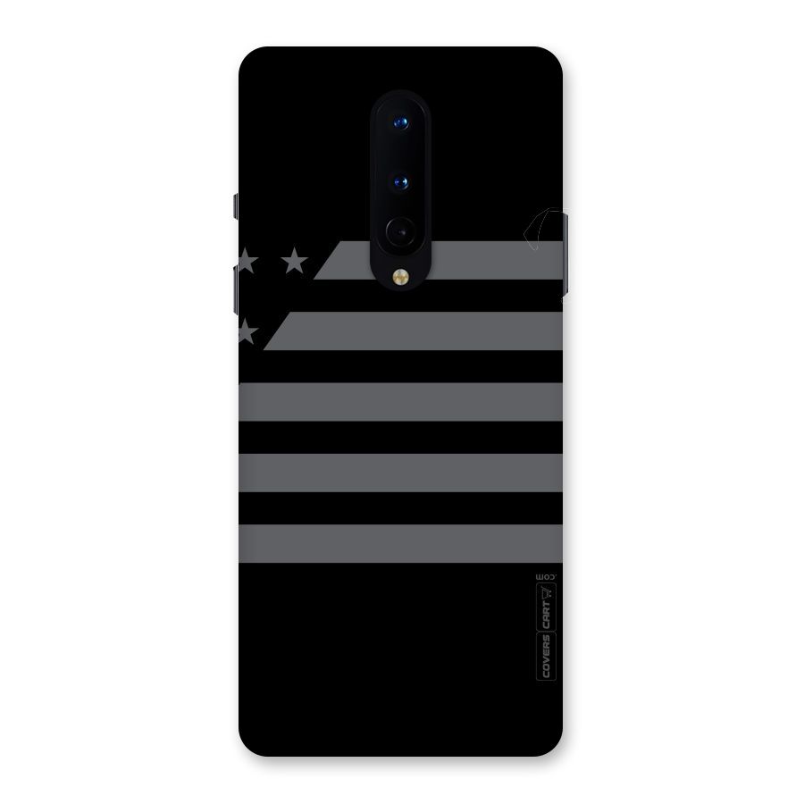 Grey Star Striped Pattern Back Case for OnePlus 8