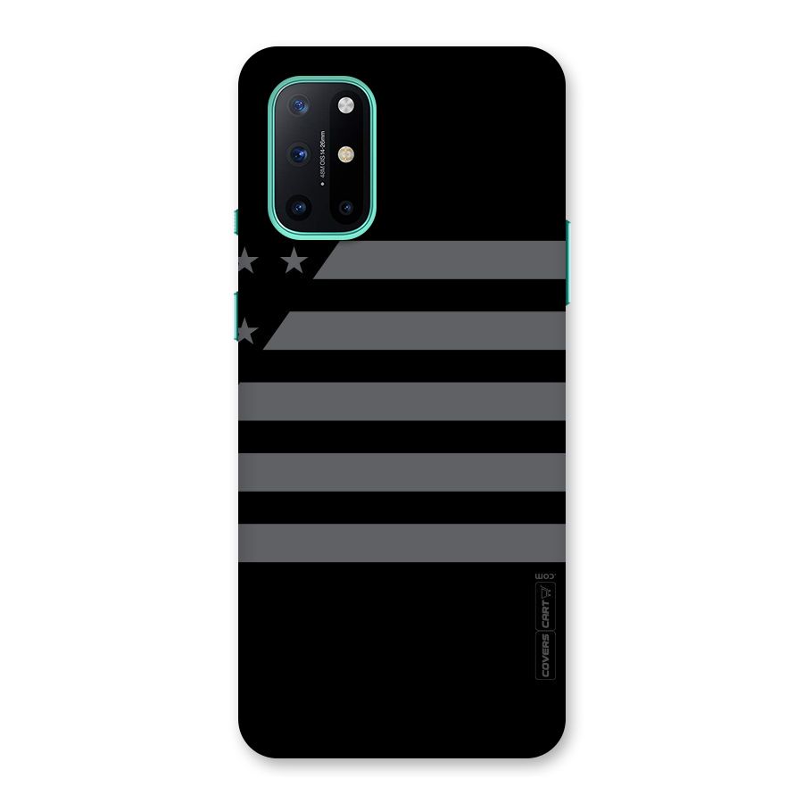 Grey Star Striped Pattern Back Case for OnePlus 8T