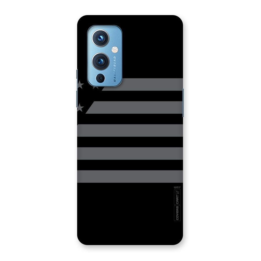 Grey Star Striped Pattern Back Case for OnePlus 9