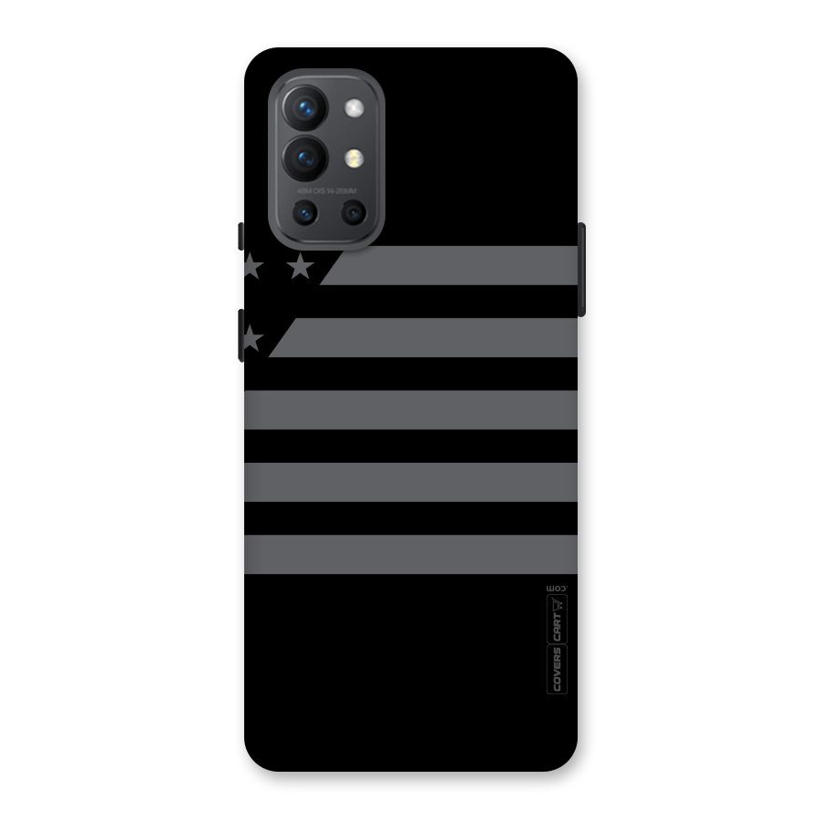 Grey Star Striped Pattern Back Case for OnePlus 9R
