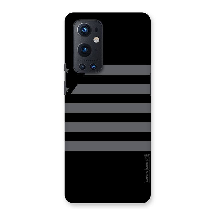 Grey Star Striped Pattern Back Case for OnePlus 9 Pro