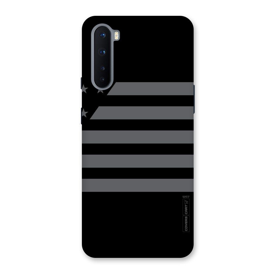 Grey Star Striped Pattern Back Case for OnePlus Nord