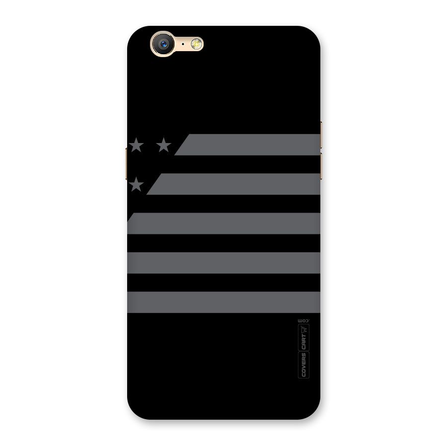 Grey Star Striped Pattern Back Case for Oppo A39