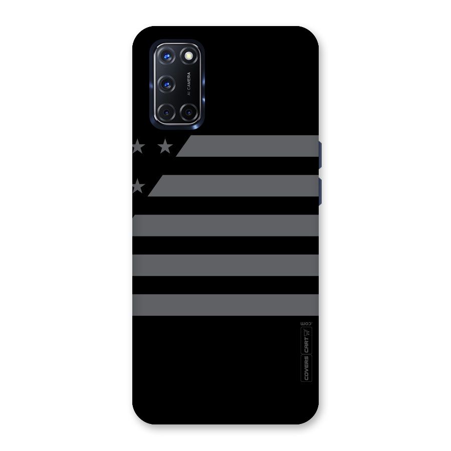 Grey Star Striped Pattern Back Case for Oppo A52