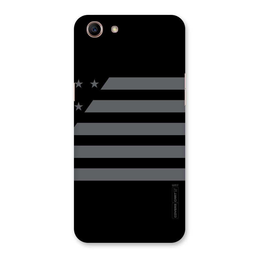 Grey Star Striped Pattern Back Case for Oppo A83 (2018)