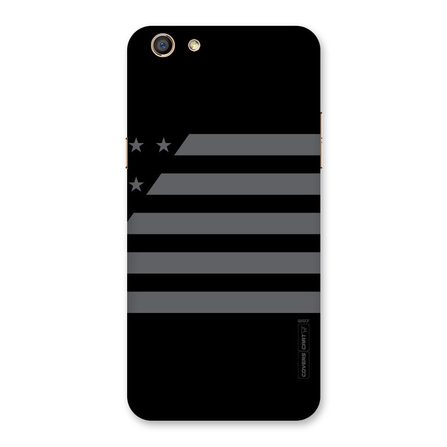 Grey Star Striped Pattern Back Case for Oppo F3