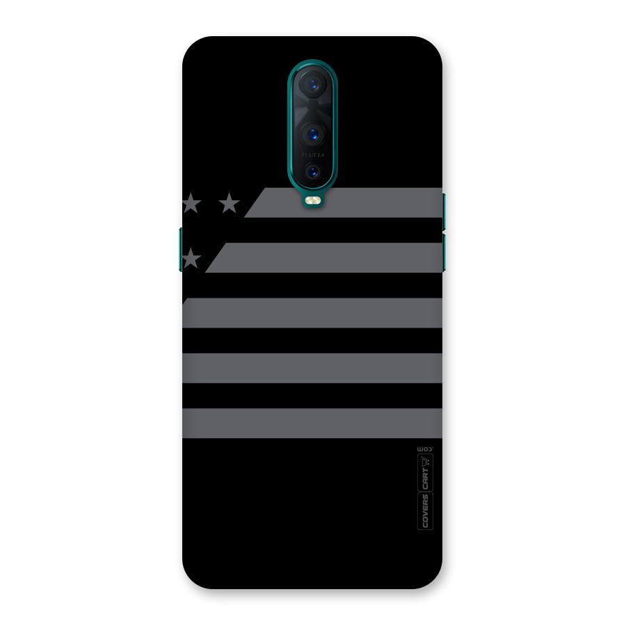Grey Star Striped Pattern Back Case for Oppo R17 Pro