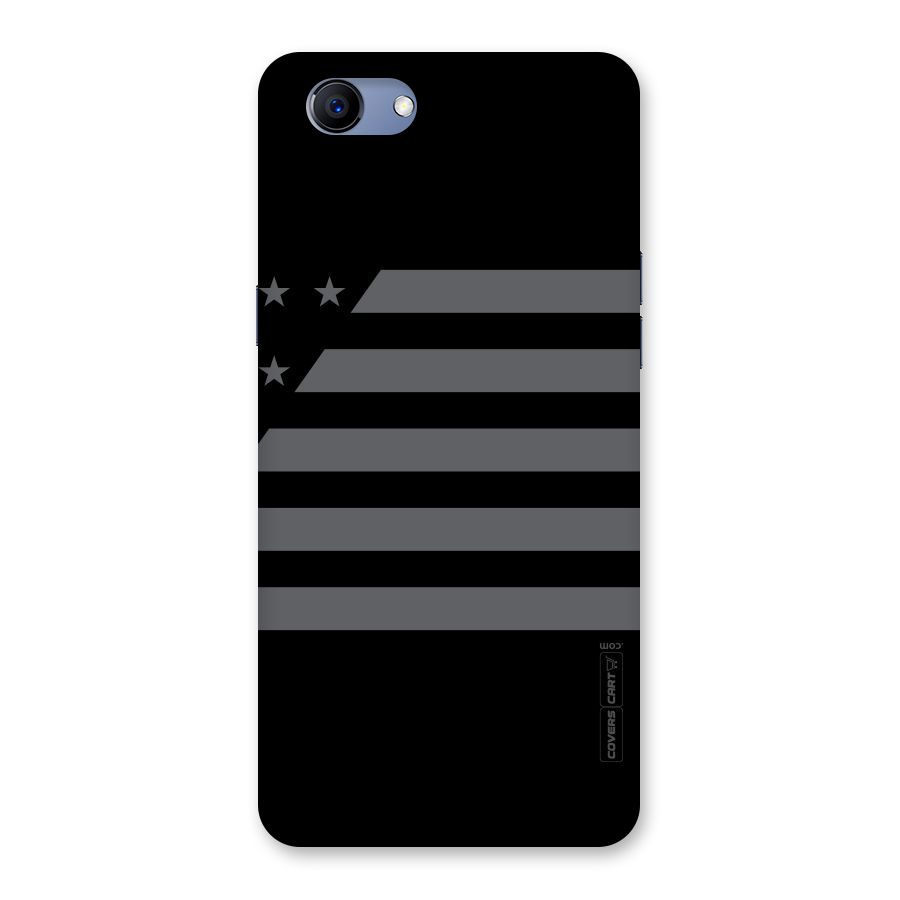 Grey Star Striped Pattern Back Case for Oppo Realme 1