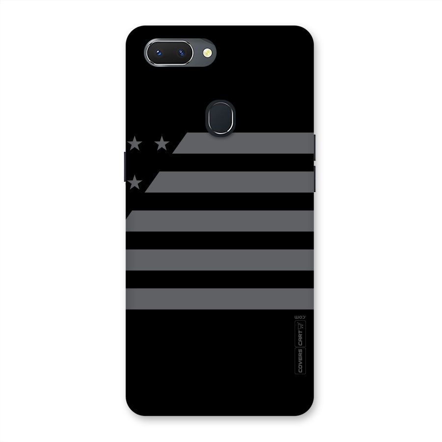 Grey Star Striped Pattern Back Case for Oppo Realme 2