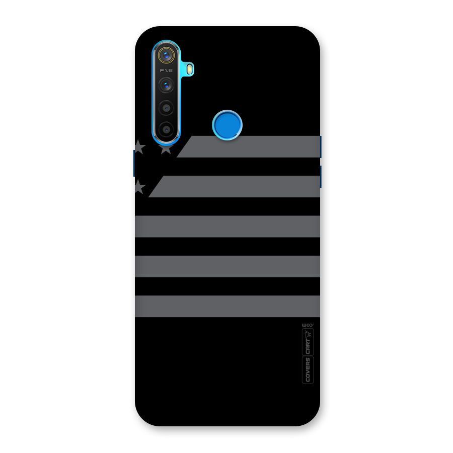 Grey Star Striped Pattern Back Case for Realme 5s