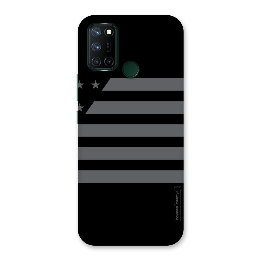 Grey Star Striped Pattern Back Case for Realme 7i