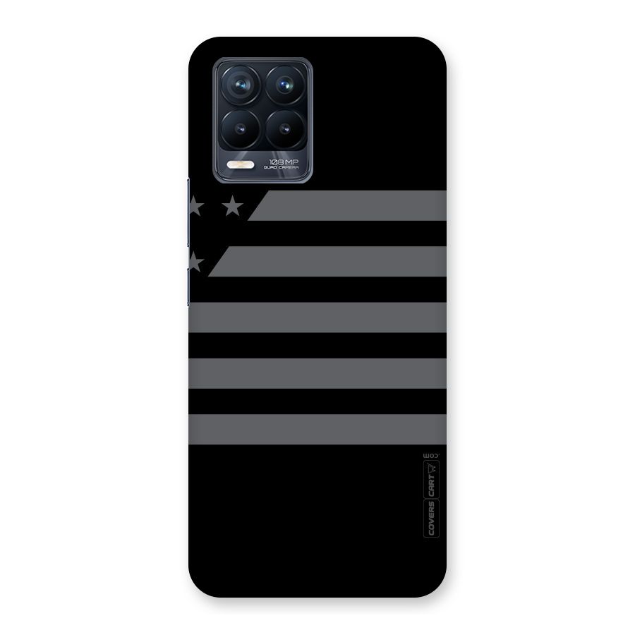 Grey Star Striped Pattern Back Case for Realme 8 Pro