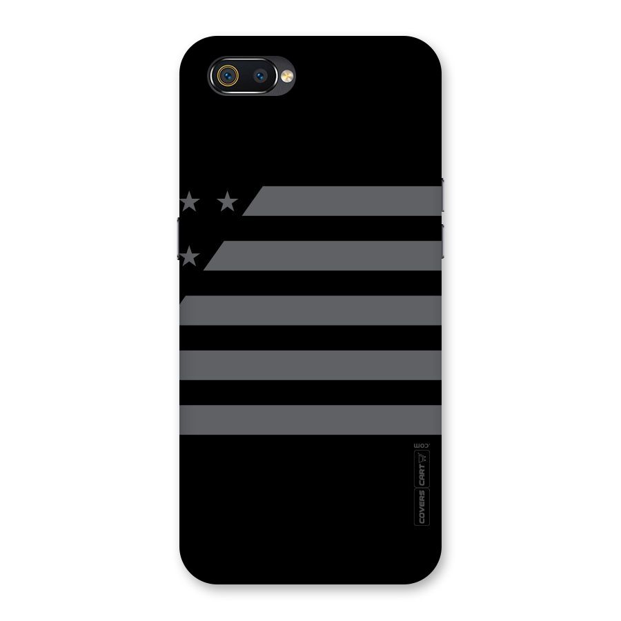 Grey Star Striped Pattern Back Case for Realme C2