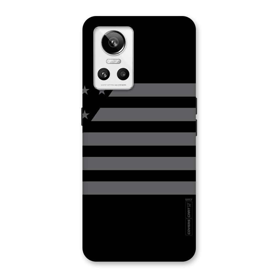 Grey Star Striped Pattern Back Case for Realme GT Neo 3