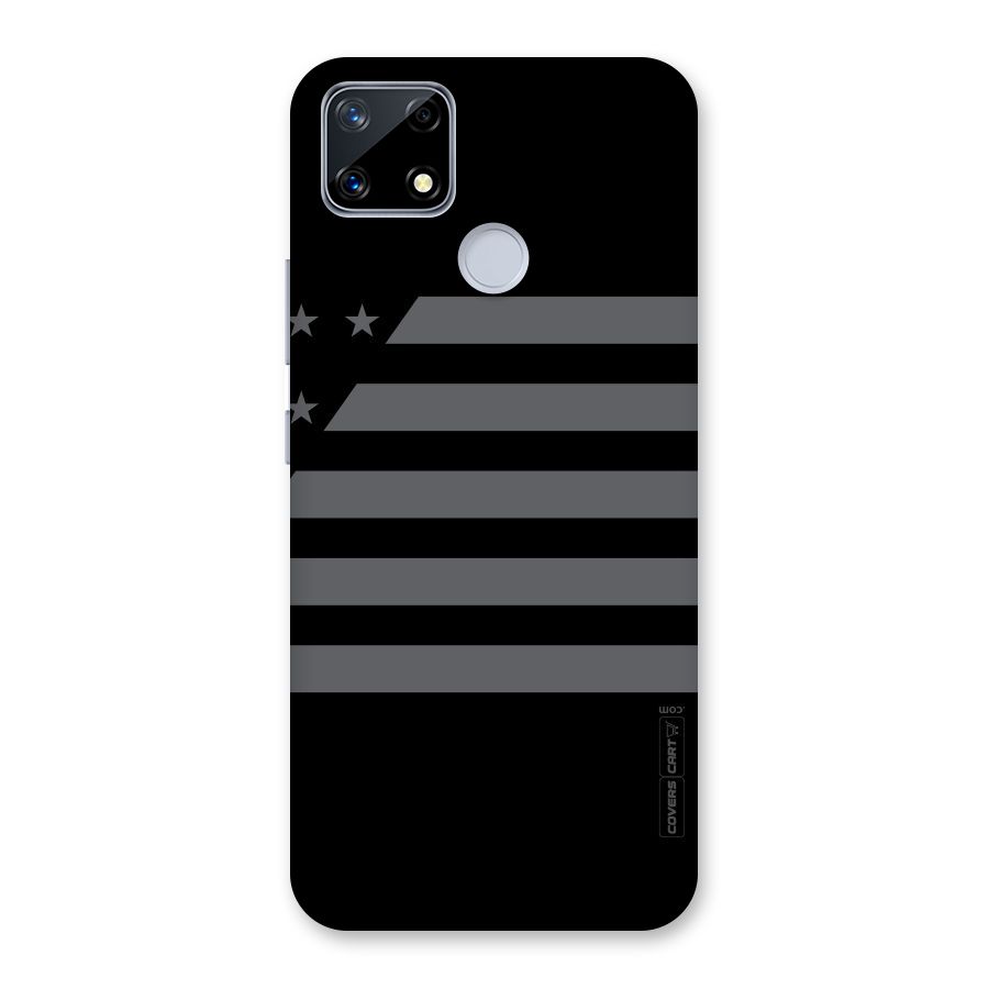 Grey Star Striped Pattern Back Case for Realme Narzo 20