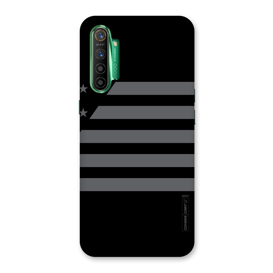 Grey Star Striped Pattern Back Case for Realme X2