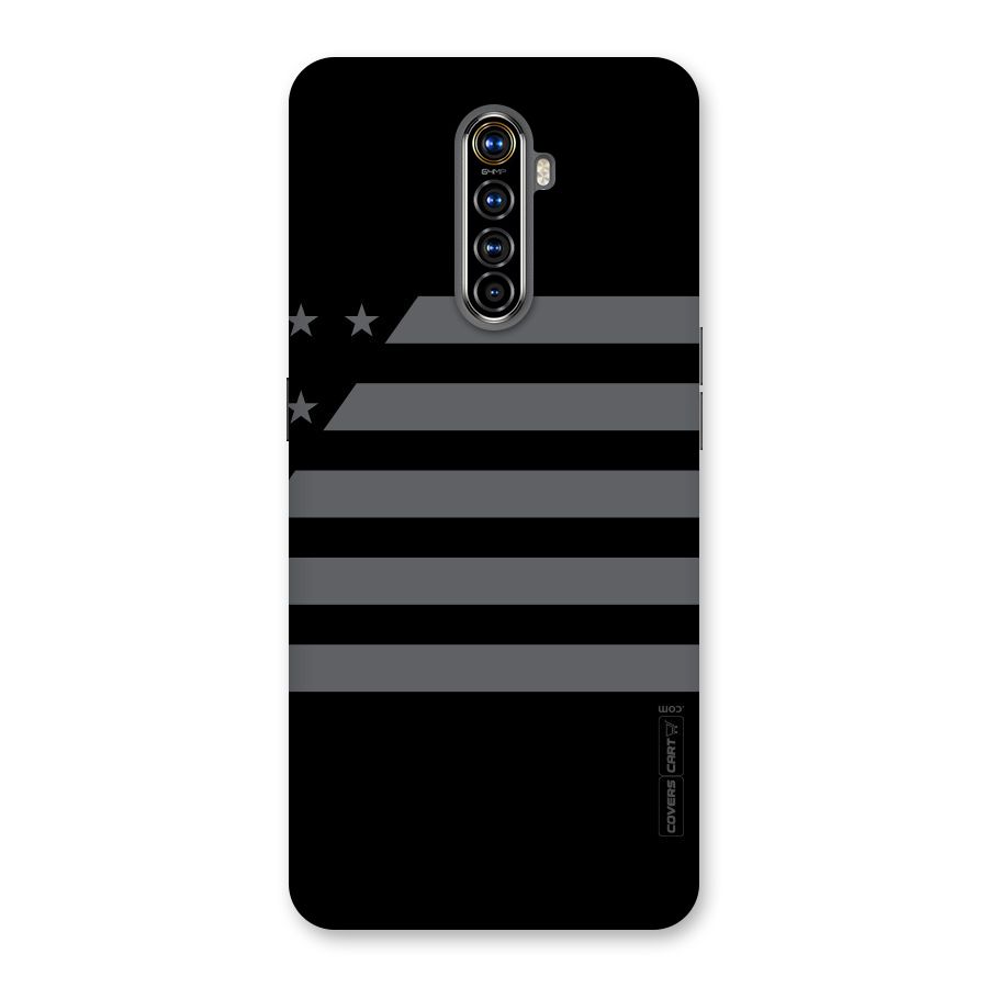 Grey Star Striped Pattern Back Case for Realme X2 Pro