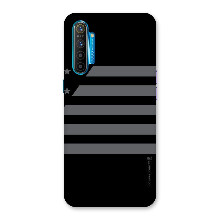 Grey Star Striped Pattern Back Case for Realme XT