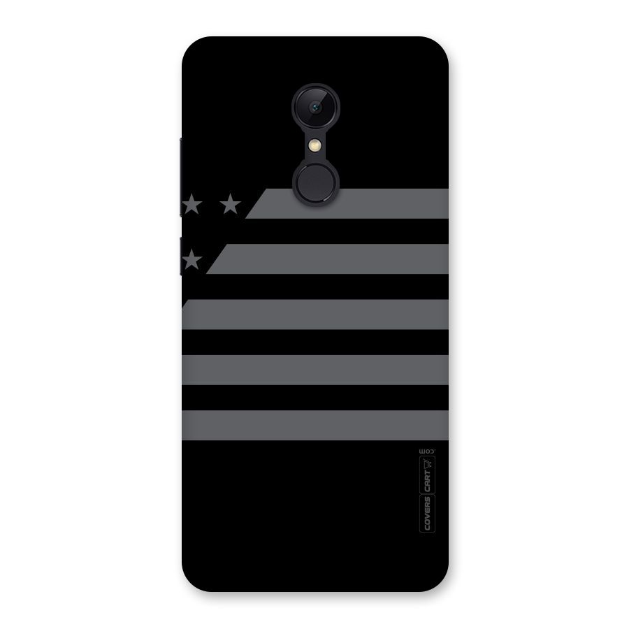 Grey Star Striped Pattern Back Case for Redmi 5