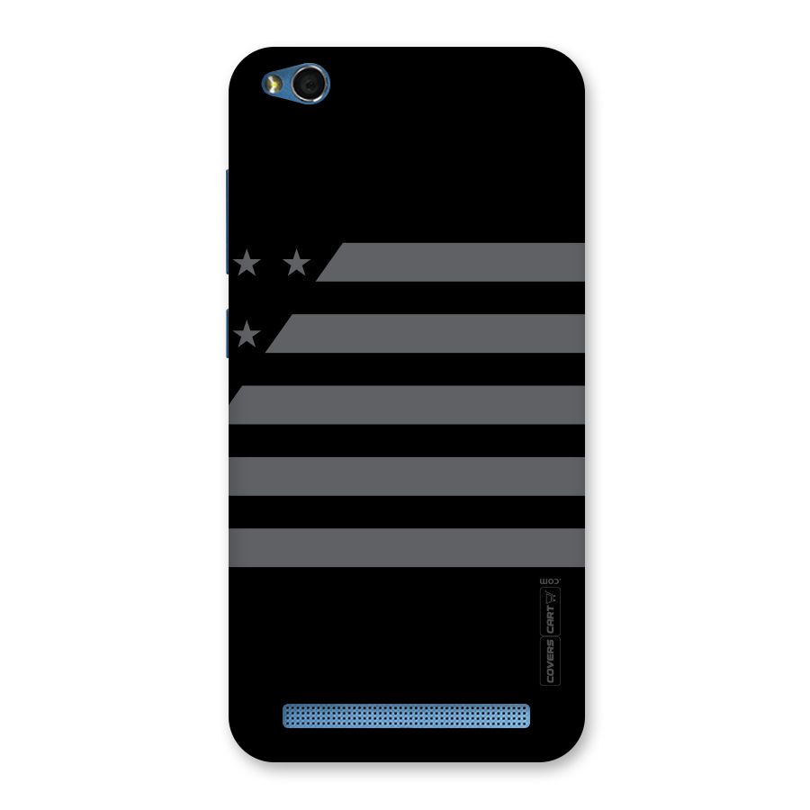 Grey Star Striped Pattern Back Case for Redmi 5A