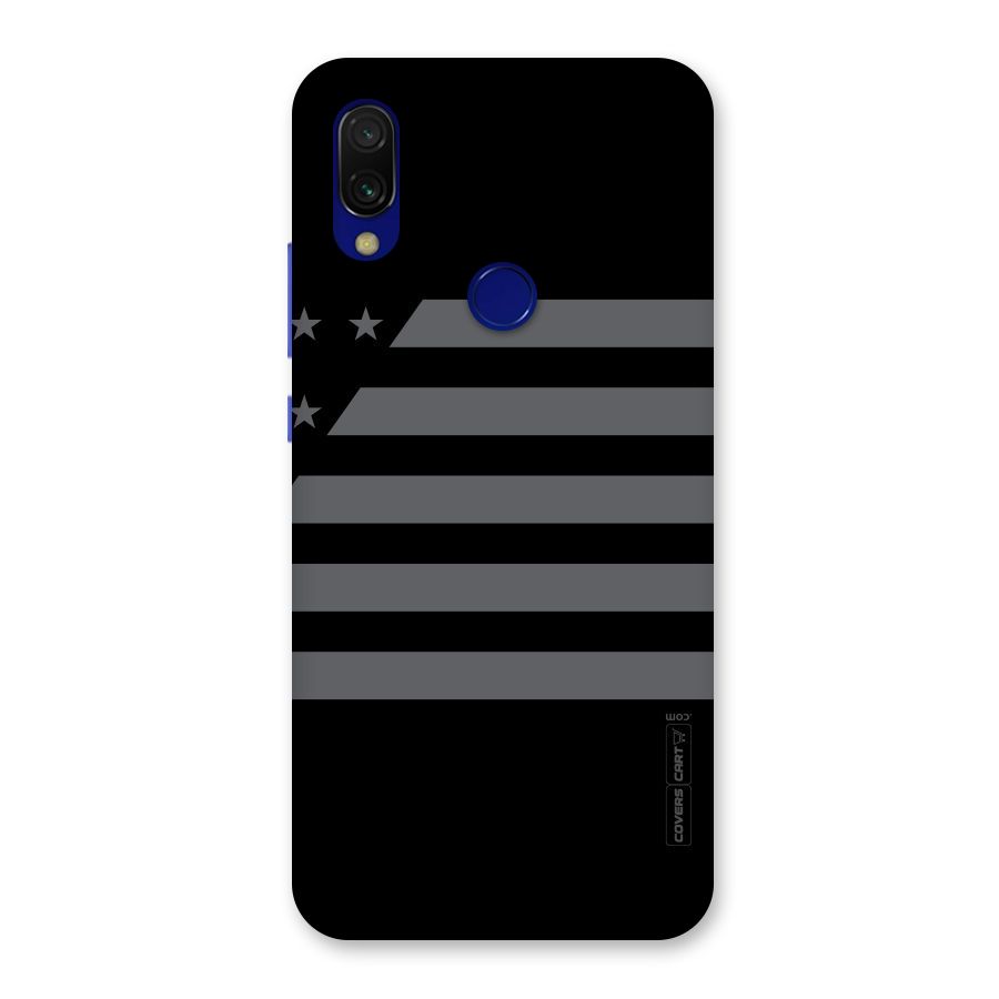 Grey Star Striped Pattern Back Case for Redmi 7