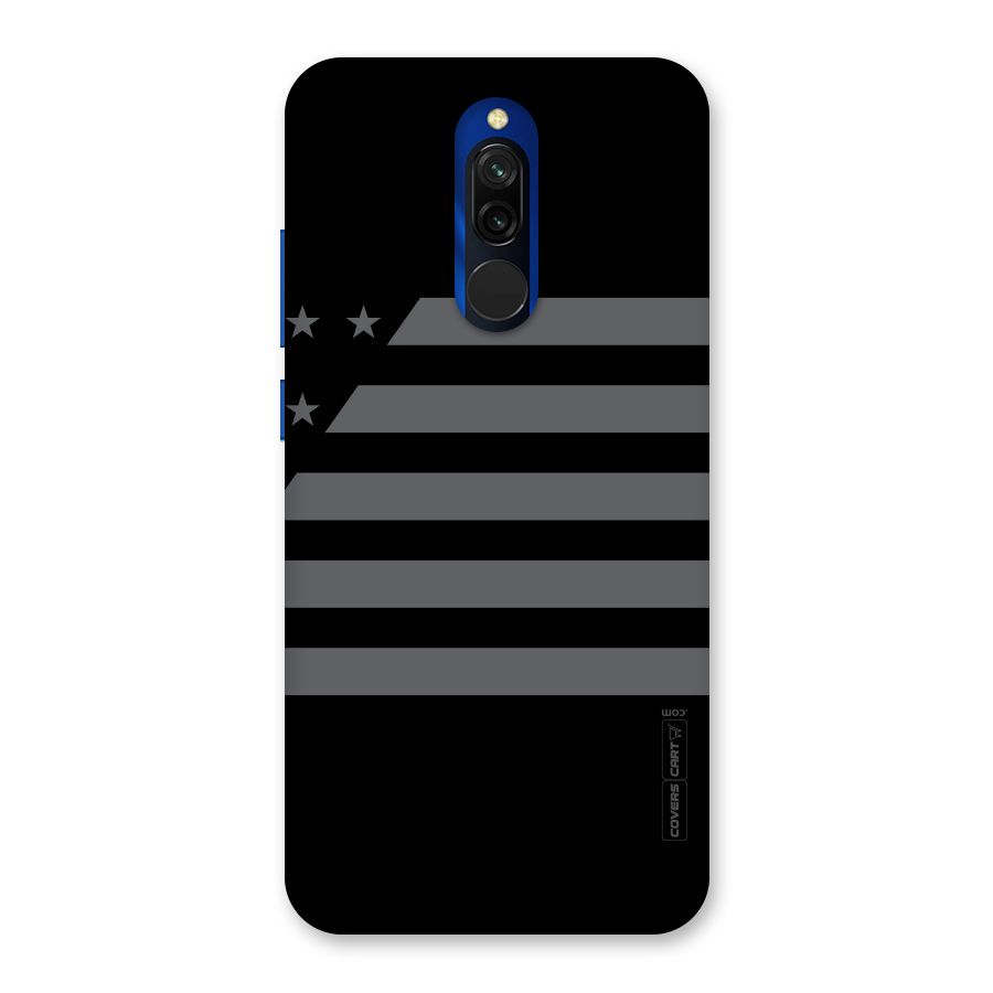 Grey Star Striped Pattern Back Case for Redmi 8