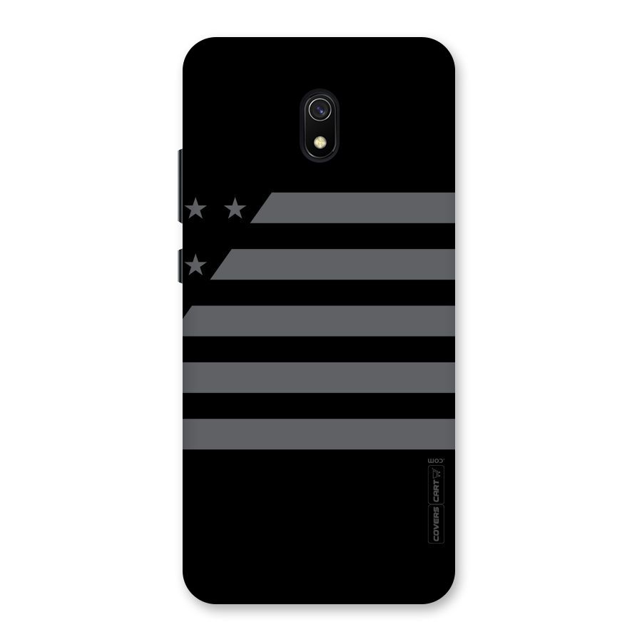 Grey Star Striped Pattern Back Case for Redmi 8A