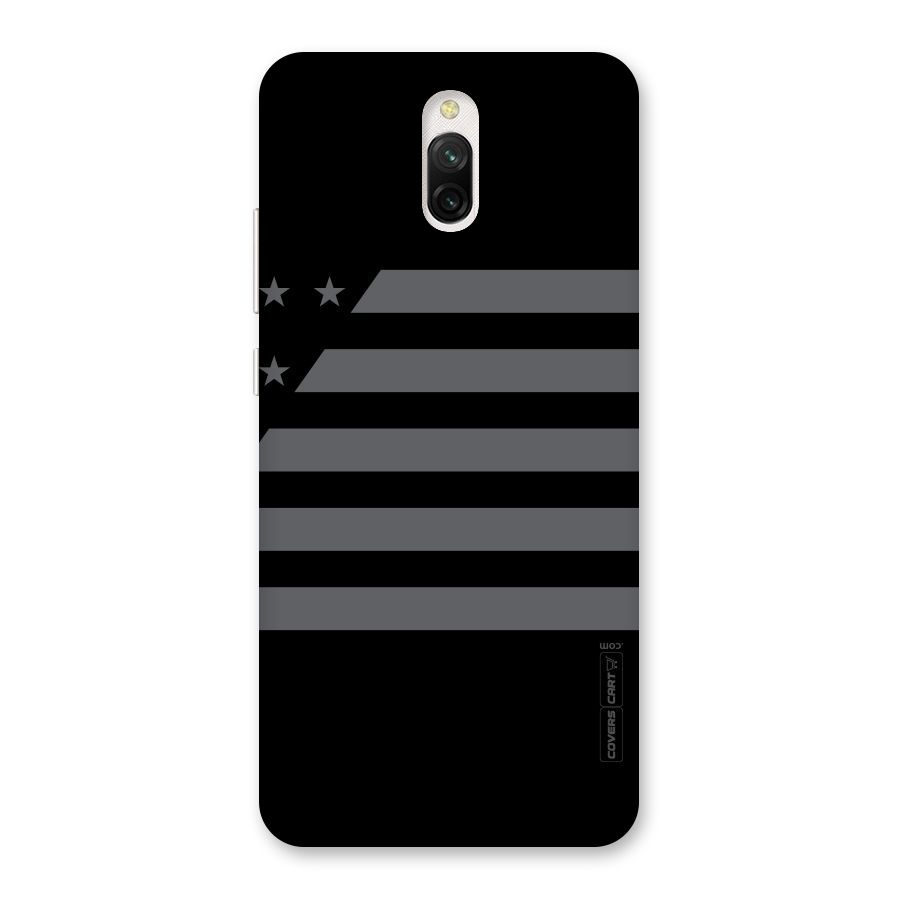 Grey Star Striped Pattern Back Case for Redmi 8A Dual
