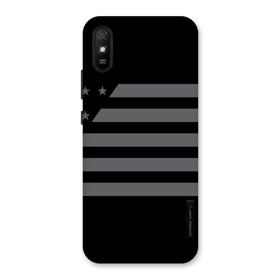 Grey Star Striped Pattern Back Case for Redmi 9i