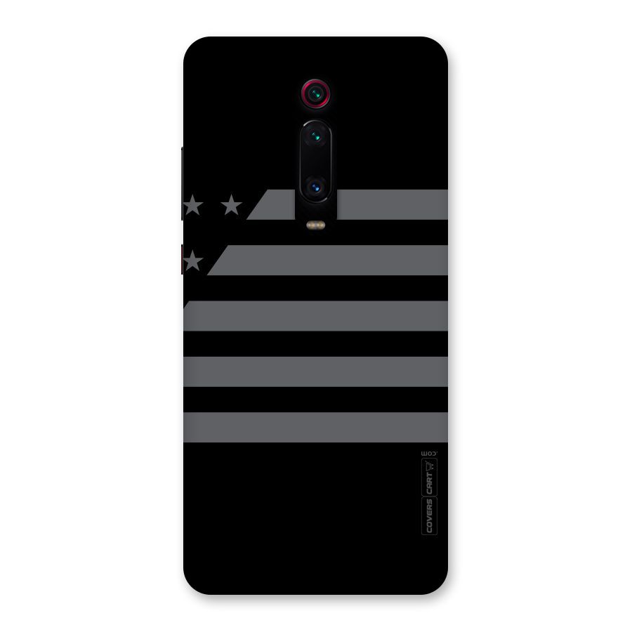 Grey Star Striped Pattern Back Case for Redmi K20 Pro