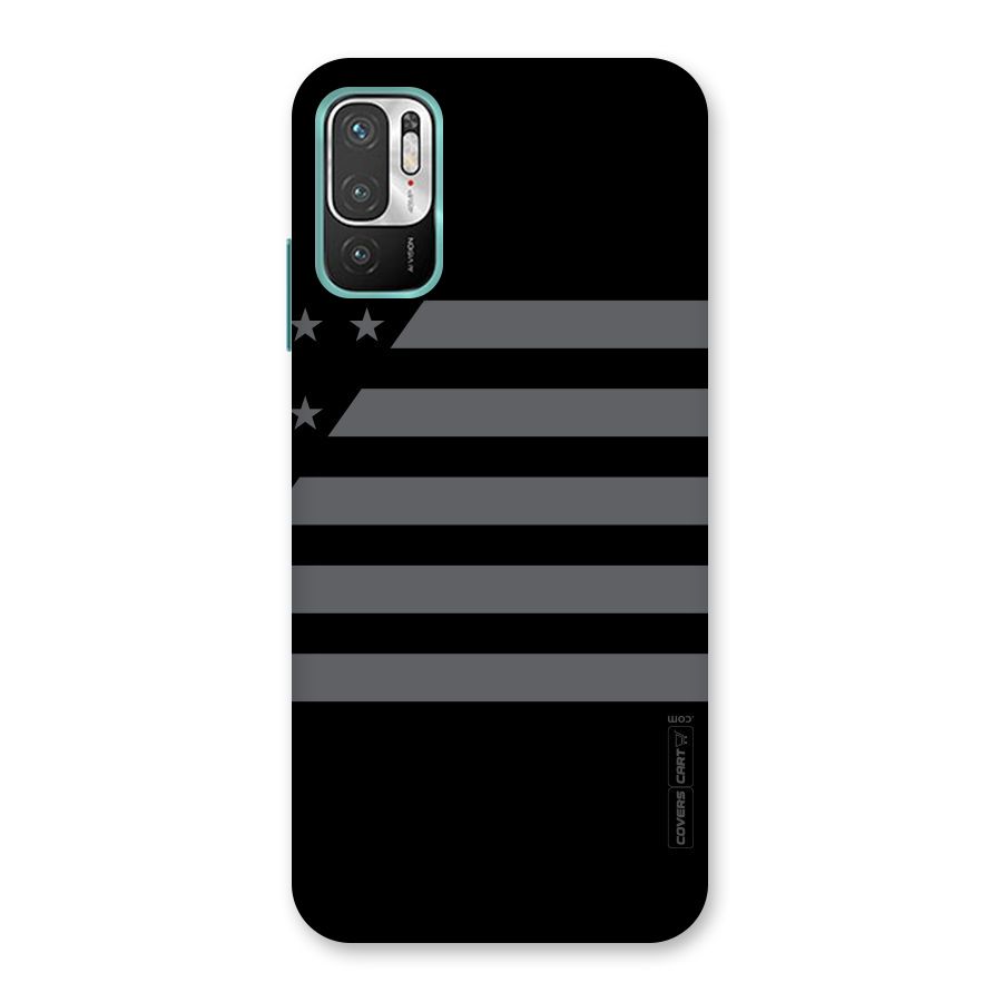 Grey Star Striped Pattern Back Case for Redmi Note 10T 5G