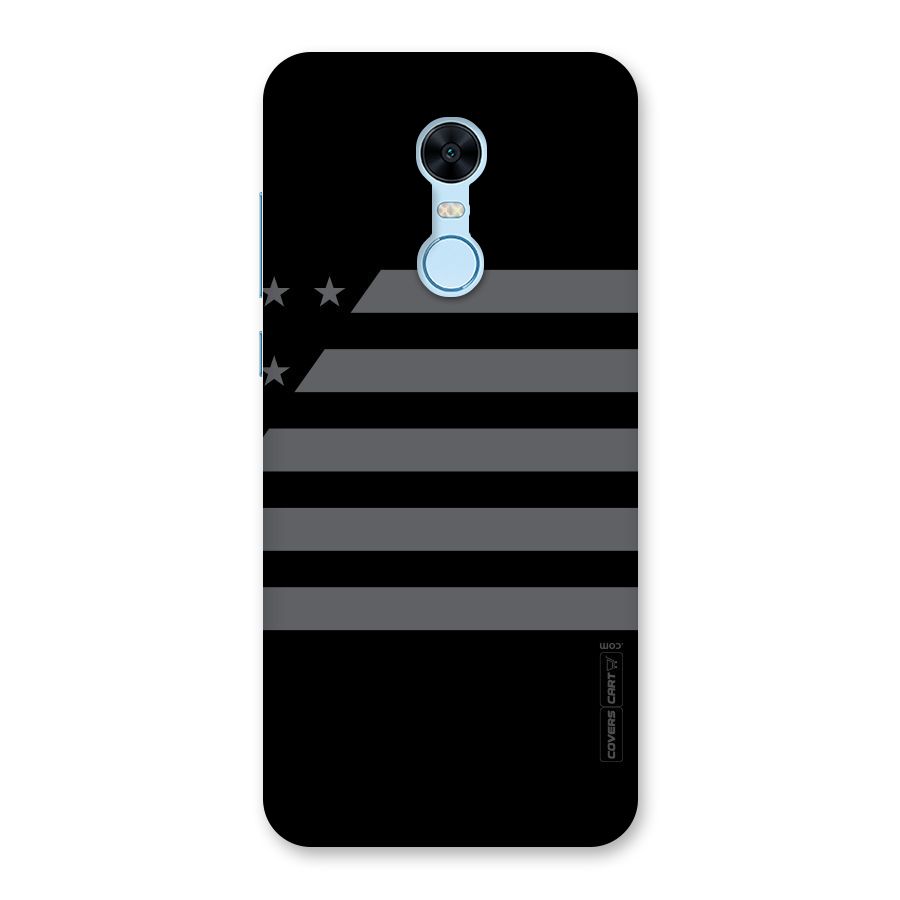 Grey Star Striped Pattern Back Case for Redmi Note 5