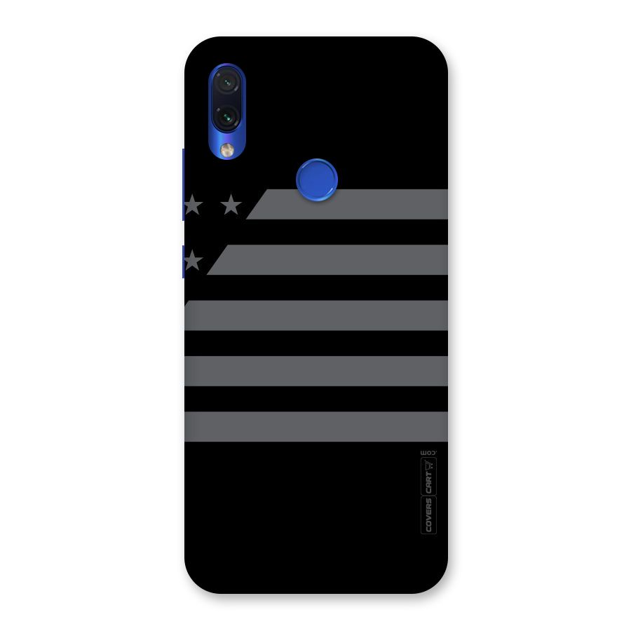 Grey Star Striped Pattern Back Case for Redmi Note 7