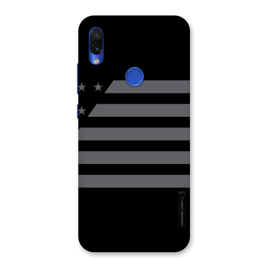 Grey Star Striped Pattern Back Case for Redmi Note 7S