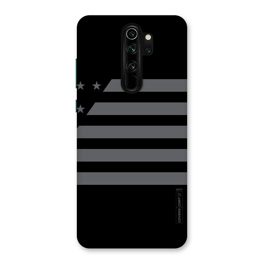Grey Star Striped Pattern Back Case for Redmi Note 8 Pro