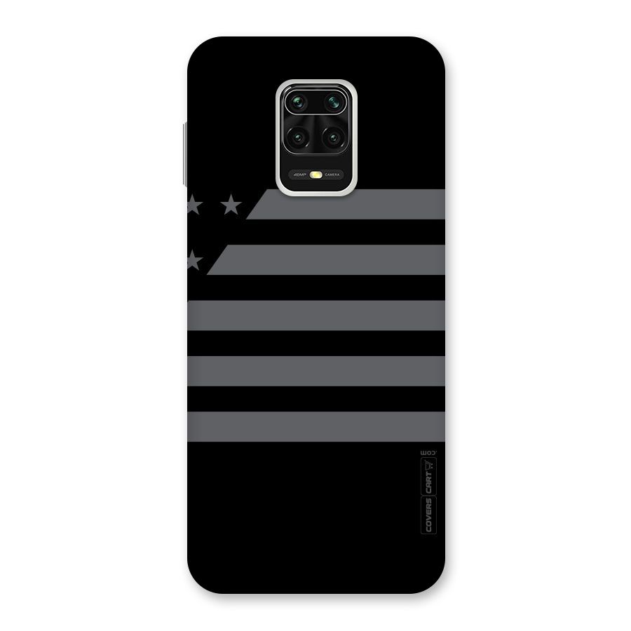 Grey Star Striped Pattern Back Case for Redmi Note 9 Pro