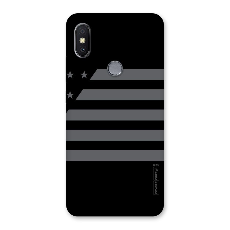 Grey Star Striped Pattern Back Case for Redmi Y2
