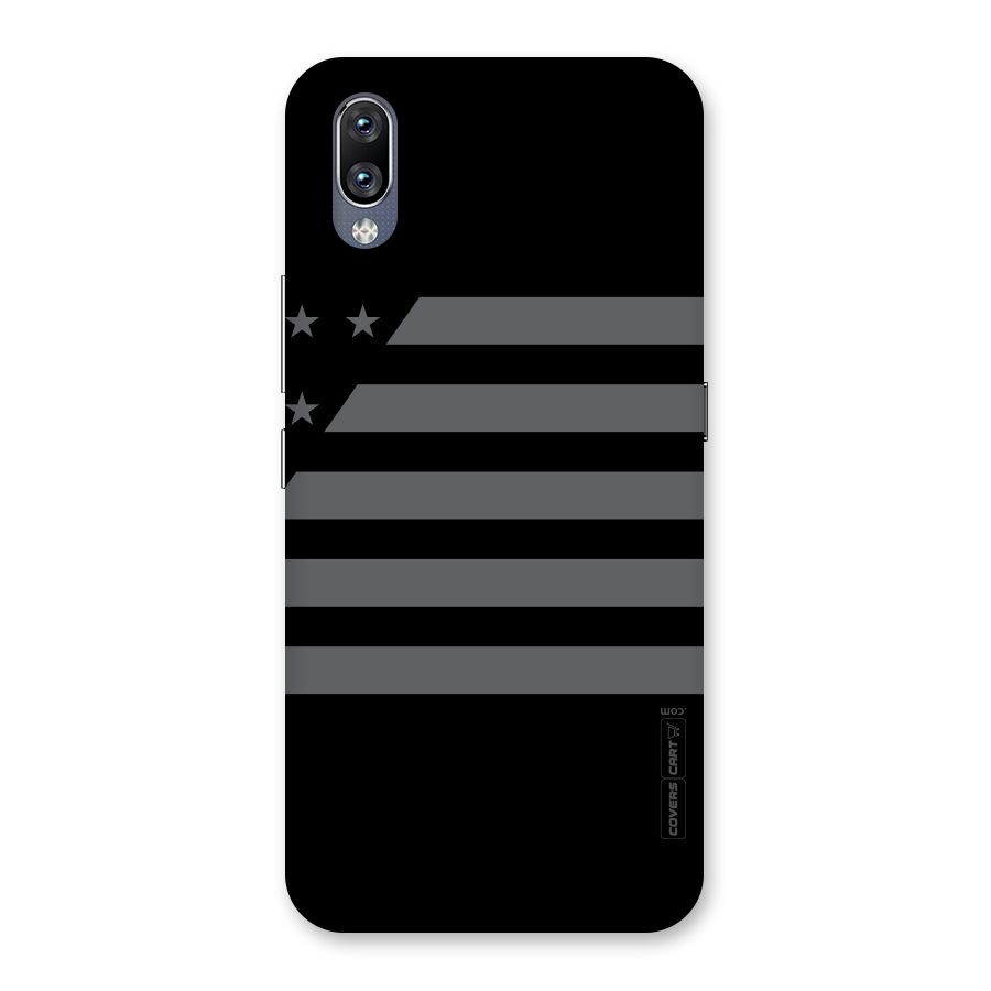 Grey Star Striped Pattern Back Case for Vivo NEX