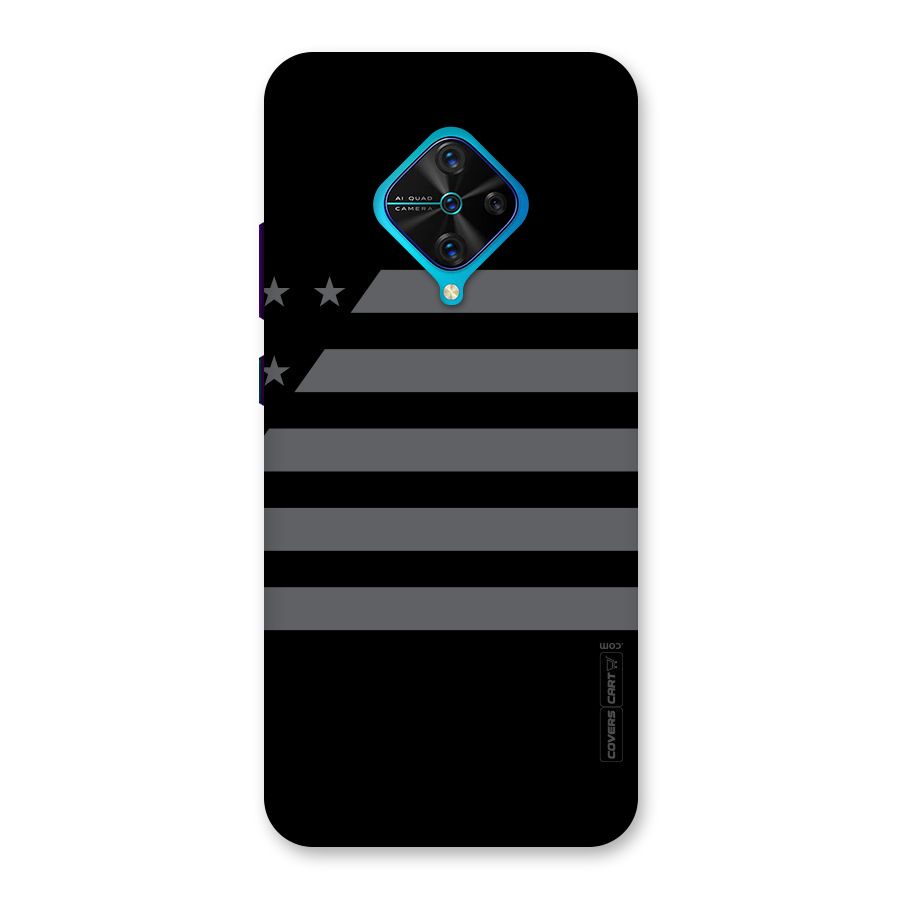 Grey Star Striped Pattern Back Case for Vivo S1 Pro