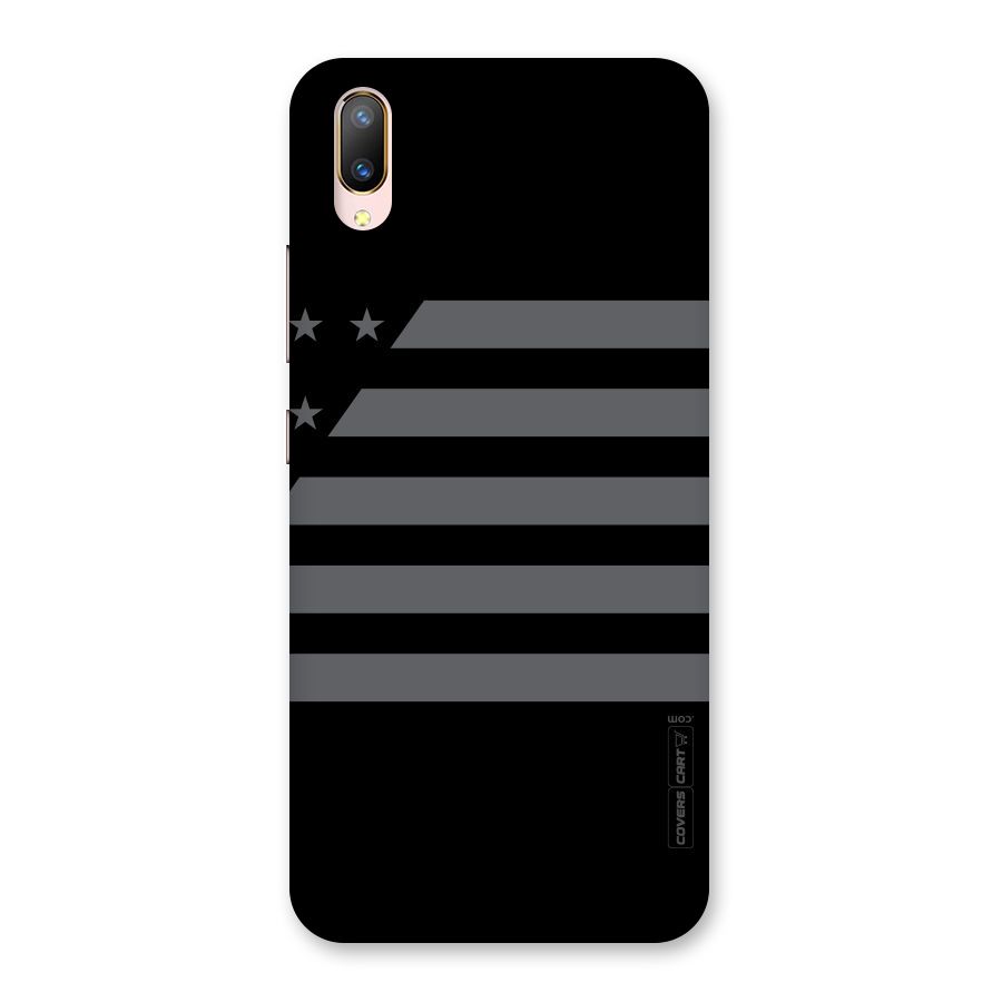 Grey Star Striped Pattern Back Case for Vivo V11 Pro