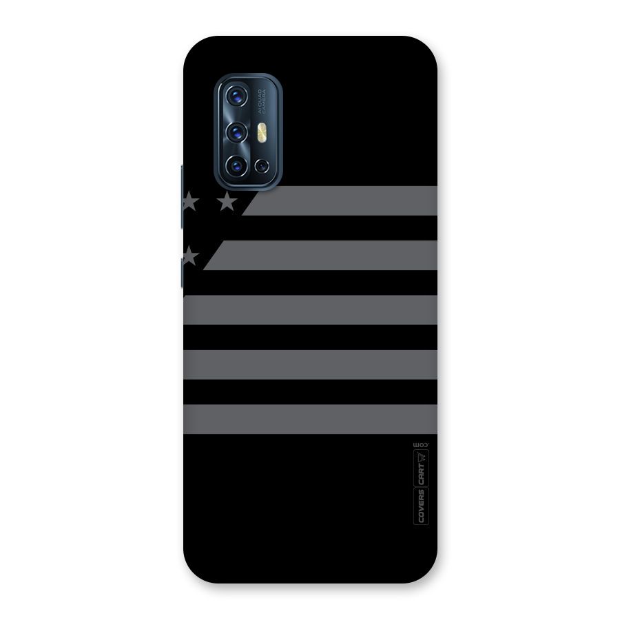 Grey Star Striped Pattern Back Case for Vivo V17
