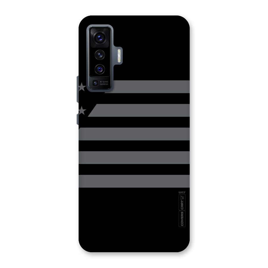 Grey Star Striped Pattern Back Case for Vivo X50