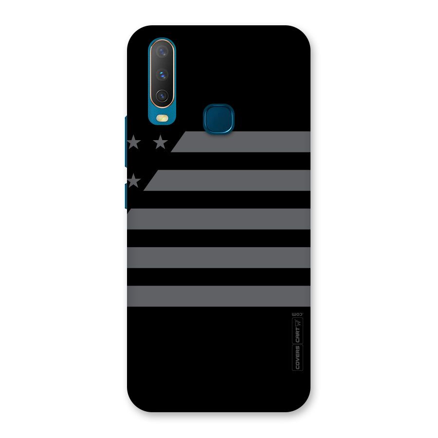 Grey Star Striped Pattern Back Case for Vivo Y17