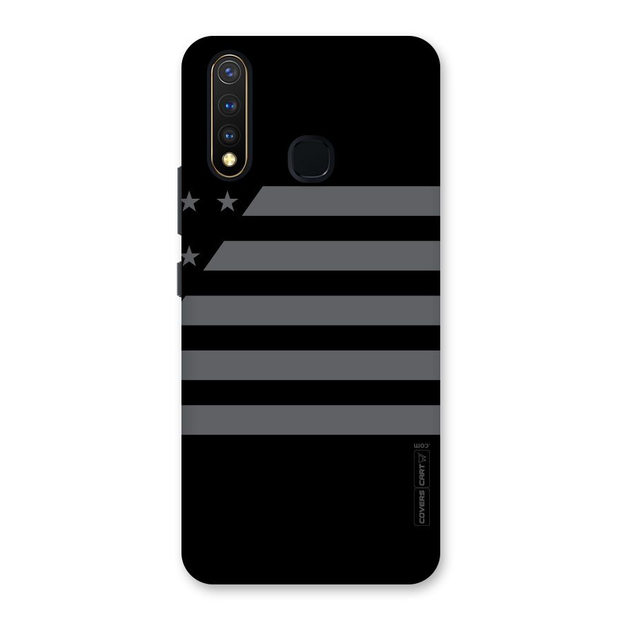 Grey Star Striped Pattern Back Case for Vivo Y19