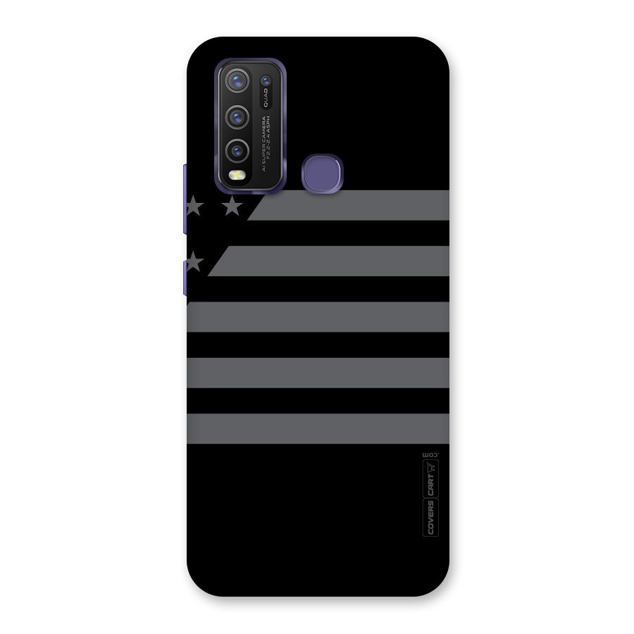 Grey Star Striped Pattern Back Case for Vivo Y50