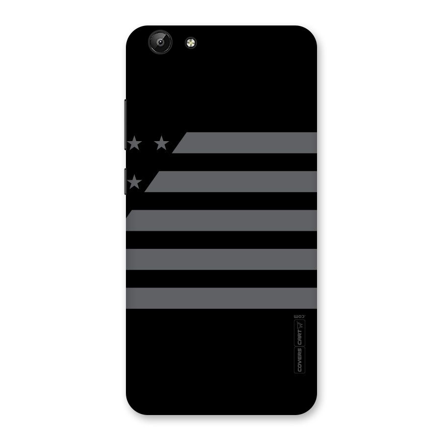 Grey Star Striped Pattern Back Case for Vivo Y69